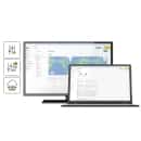screen and laptop showing axis audio manager manager
