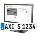 A collage of a licence plate and a screenshot of a computer monitor the licence plate verifier