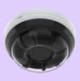 White AXIS P3748-PLVE Panoramic Camera viewed from its bottom angle