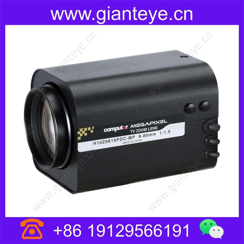 康标达 Computar H10Z0819PDC-MP 1/2英寸 8-80mm F1.9 10倍 MP 自动光圈变焦镜头带预设(C接口) h10z0819pdc-mp_img_00.jpg