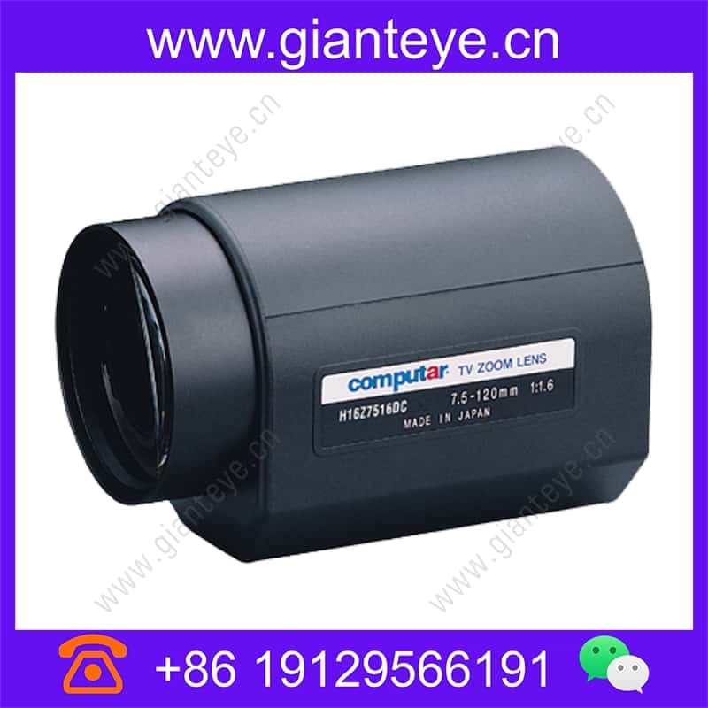 康标达 Computar H16Z7516PDC 1/2英寸 7.5-120mm F1.6 16倍 电动变焦 DC自动光圈 带预设和4针迷你连接器(C接口) h16z7516pdc_img_00.jpg