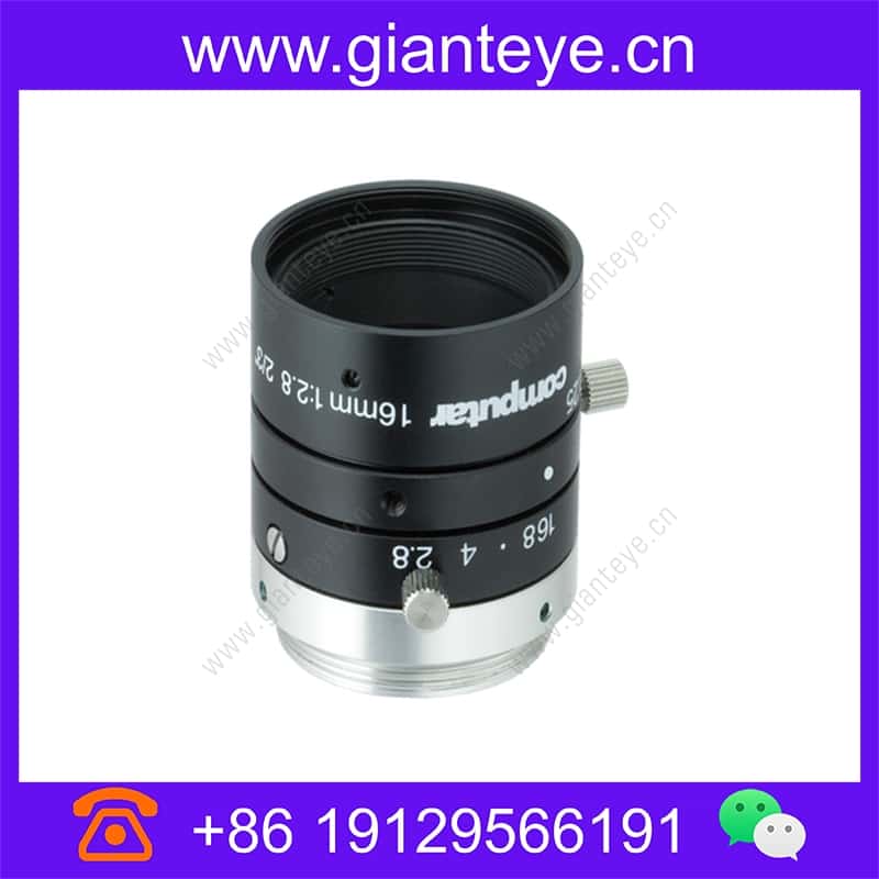 康标达 Computar M1628-MPW3 600万像素 2/3英寸 16mm F2.8 2.74um 超低失真带浮动系统(C接口) m1628-mpw3_img_00.jpg