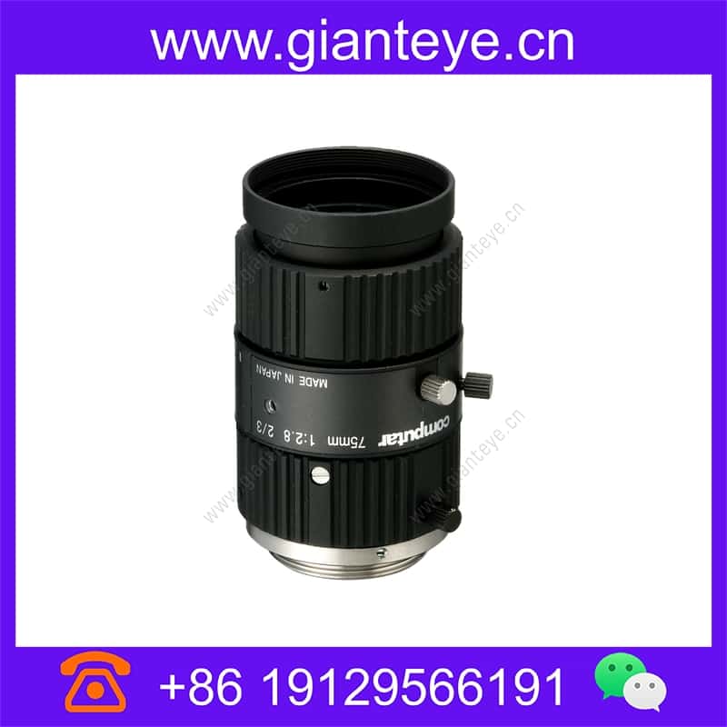 康标达 Computar M7528-MP 1.500万像素 2/3英寸 75mm F2.8 带锁定光圈和对焦百万像素(C接口) m7528-mp_img_00.jpg