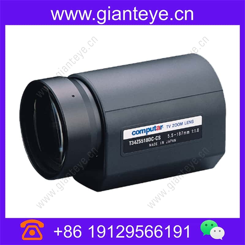 康标达 Computar T34Z5518DC 1/3英寸 5.5-187mm F1.8 34倍 电动变焦 DC自动光圈 带4针迷你连接器(CS接口) t34z5518dc_img_00.jpg