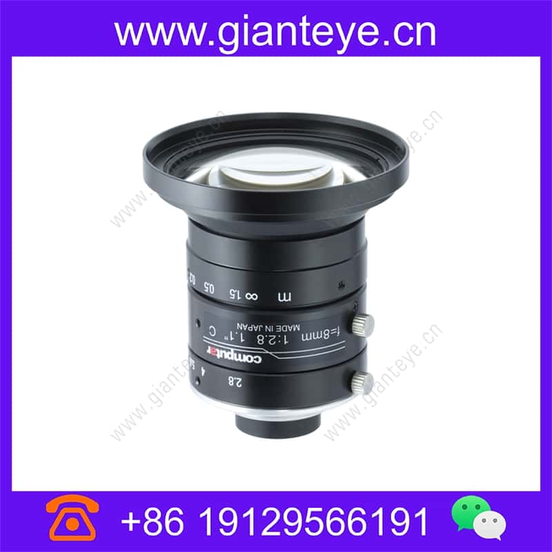 康标达 Computar V0828-MPY2 1200万像素 1.1英寸 8mm F2.8 3.45um 超低失真镜头(C接口) v0828-mpy2_img_00.jpg