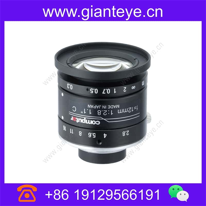康标达 Computar V1228-MPY2 1200万像素 1.1英寸 12mm F2.8 3.45um 超低失真镜头(C接口) v1228-mpy2_img_00.jpg