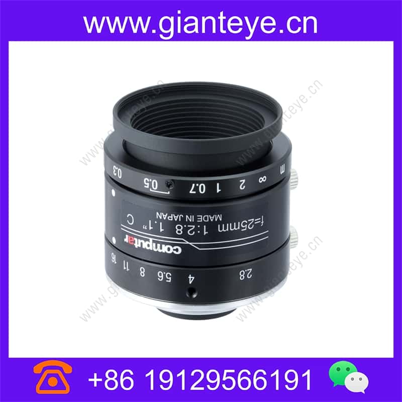 康标达 Computar V2528-MPY 1200万像素 1.1英寸 25mm F2.8 3.45µm 超低失真镜头(C接口) v2528-mpy_img_00.jpg