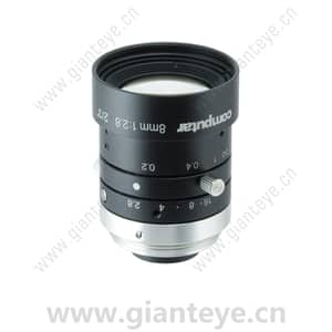 康标达 Computar M0828-MPW3 600万像素 2/3英寸 8mm F2.8 2.74um 超低失真机器视觉镜头 带浮动系统(C接口)
