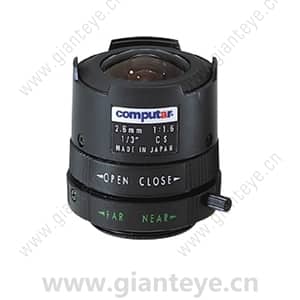 康标达 Computar T2616FICS 1/3英寸 2.6mm F1.6 单焦点手动光圈(CS接口)