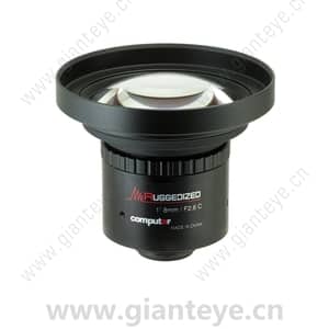 康标达 Computar V0840-MPZ-R 2000万像素 1英寸 8mm F4.0 加固机器视觉镜头 (C接口)