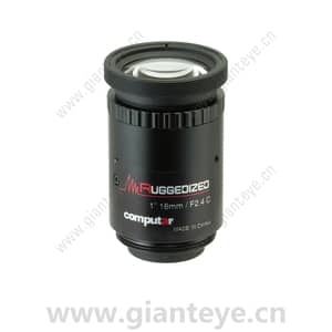 康标达 Computar V1656-MPZ-R 2000万像素 1英寸 16mm F5.6 加固机器视觉镜头 (C接口)