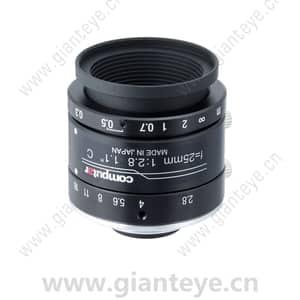 康标达 Computar V2528-MPY 1200万像素 1.1英寸 25mm F2.8 3.45µm 超低失真镜头(C接口)