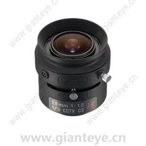 腾龙 TAMRON 13FM28IR 1/3英寸 2.8mm F/1.2-Close 手动光圈 监控镜头 CS接口
