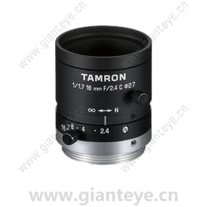 腾龙 TAMRON M117FM16 1/1.7英寸 16mm F/2.4-16 手动光圈 工业镜头 机器视觉镜头 C接口