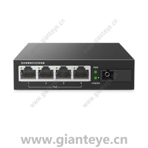 TP-LINK TL-FC114PB 光纤收发器百兆单模单纤1SC 4FE PoE 20KM
