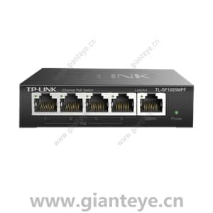 TP-LINK TL-SF1005MPF 5口百兆非网管PoE交换机1FE 4PoE 40W 铁壳