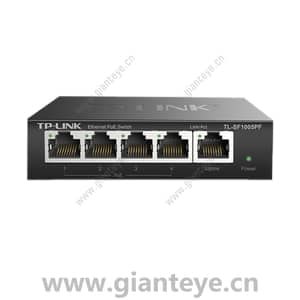 TP-LINK TL-SF1005PF 5口百兆非网管PoE交换机 1FE 4PoE 57W 铁壳
