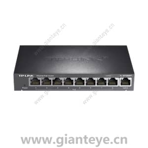 TP-LINK TL-SF1009PF 9口百兆非网管PoE交换机 1FE 8PoE 57W 铁壳