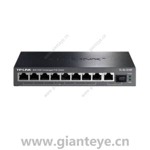 TP-LINK TL-SL1210P 11口非网管PoE交换机2GE 8PoE 56W 铁壳 二层